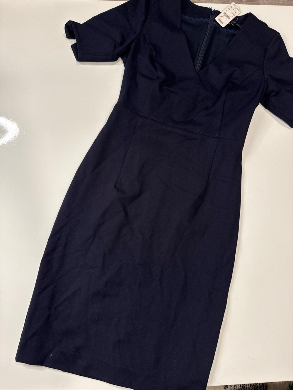 NWT Brooks Brothers Navy Stretch Fabric Career Dress Sz 2P A070826